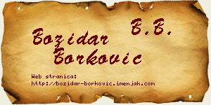 Božidar Borković vizit kartica